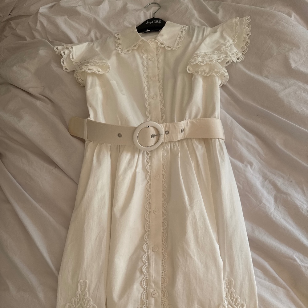 Elie Tahari Sloane Fit and Flare in Sky White